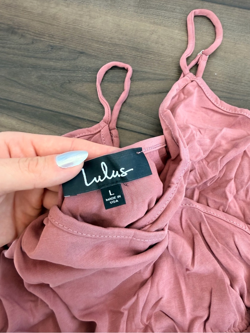 NWT Lulus Katelyn Rusty Rose Ruffled Surplice Romper - Picture 4 of 5